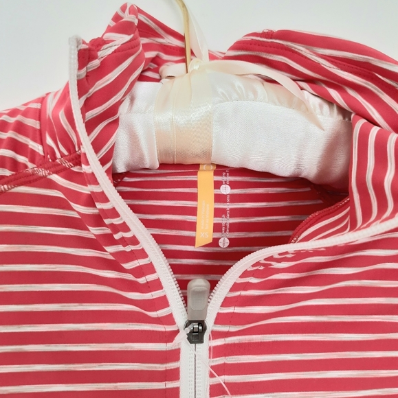 NWT Lole Women Pink Full Zip Essential Stripe Jacket. Size XS - Picture 8 of 16